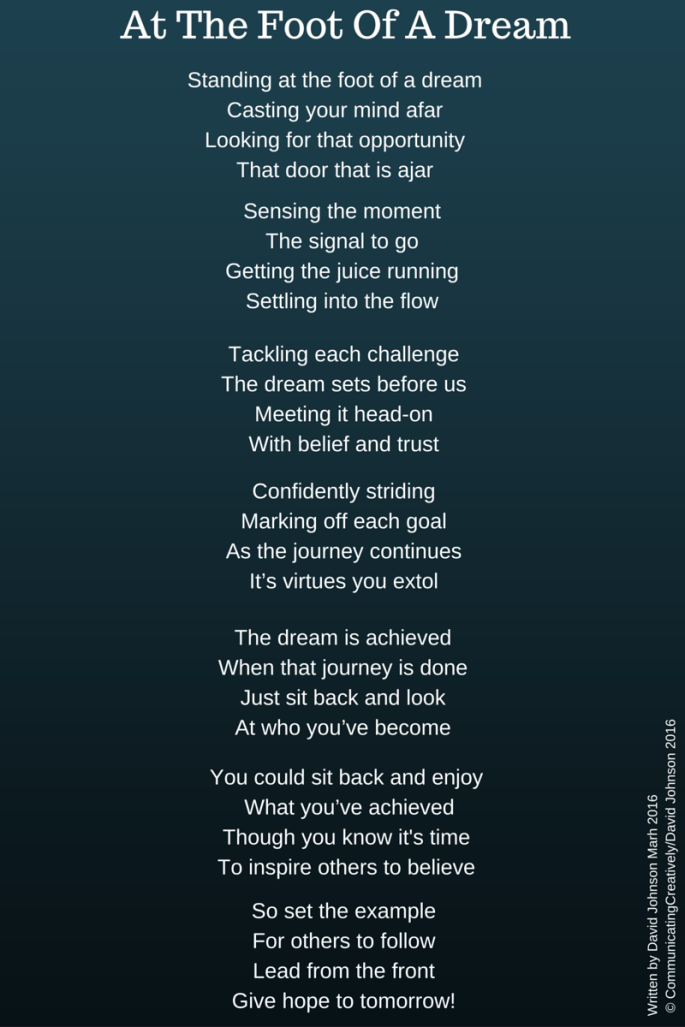 At The Foot Of A Dream