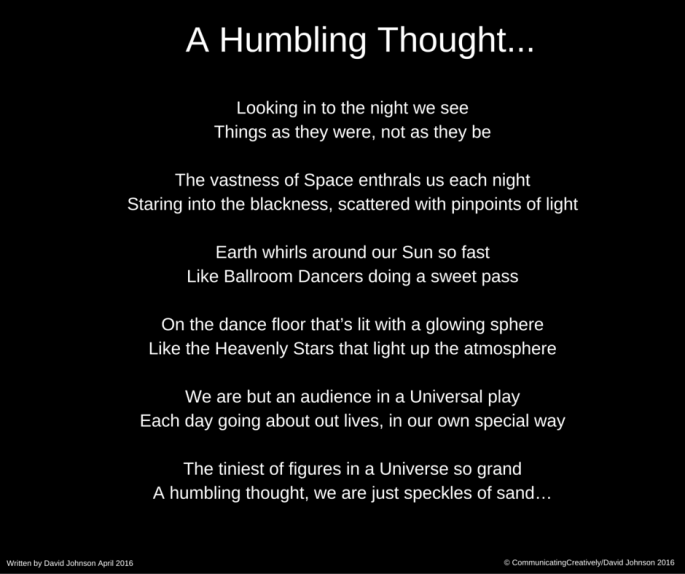 A Humbling Thought...