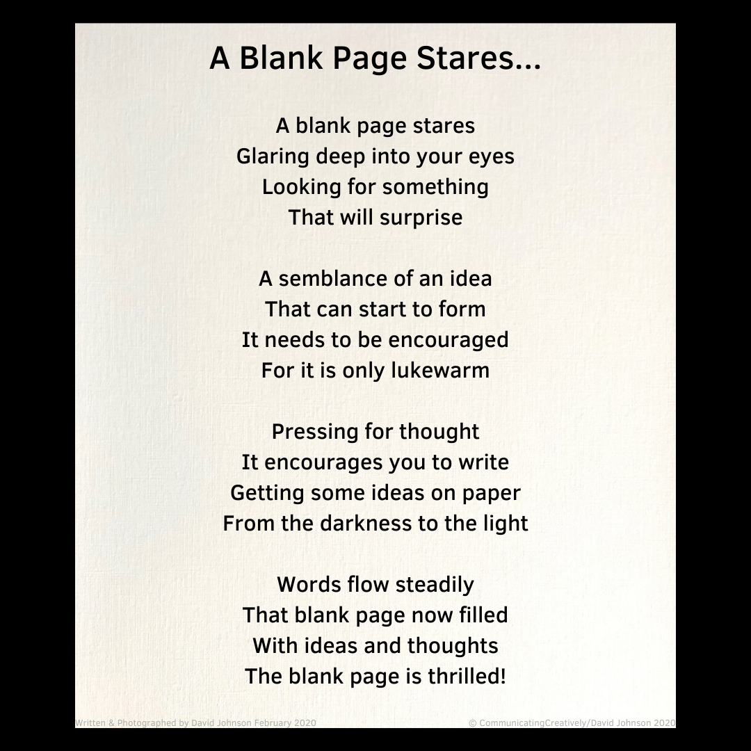 A blank page stares1