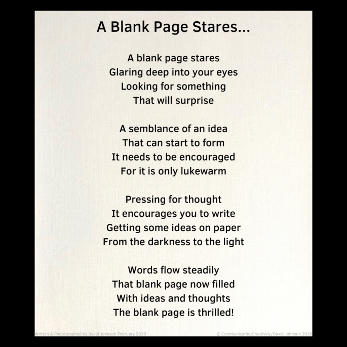 A blank page stares1